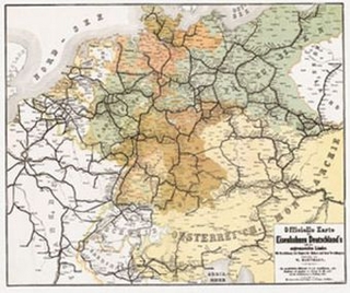 DEUTSCHLAND 1862/1863. Officielle Karte der Eisenbahnen Deutschlands und der angrenzenden Länder (Plano)