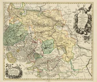 Historische Karte: FÜRSTENTUM HALBERSTADT mit der Abtei Quedlinburg und der Grafschaft Werningerode und der Harz 1760 (Plano)