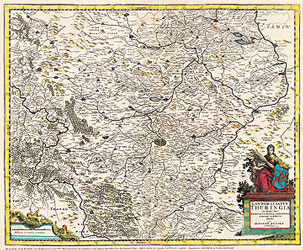 Karte des Landes Thüringen 1690 - David Funcke