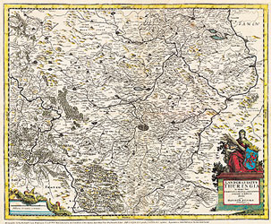 Karte des Landes Th&uuml;ringen 1690 - David Funcke