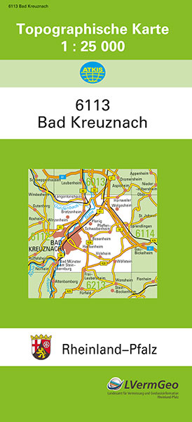 TK25 6113 Bad Kreuznach -  Landesamt f&uuml;r Vermessung und Geobasisinformation Rheinland-Pfalz