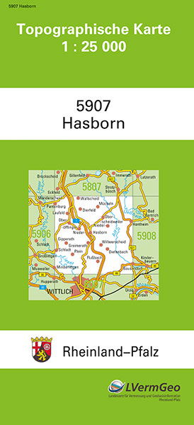 TK25 5907 Hasborn -  Landesamt f&uuml;r Vermessung und Geobasisinformation Rheinland-Pfalz