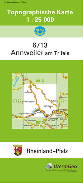 TK25 6713 Annweiler am Trifels -  Landesamt f&uuml;r Vermessung und Geobasisinformation Rheinland-Pfalz