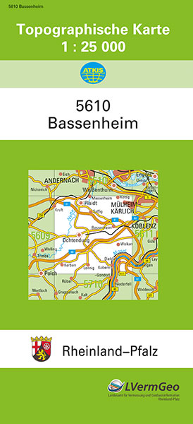 TK25 5610 Bassenheim -  Landesamt f&uuml;r Vermessung und Geobasisinformation Rheinland-Pfalz