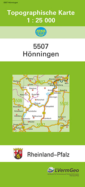 TK25 5507 H&ouml;nningen -  Landesamt f&uuml;r Vermessung und Geobasisinformation Rheinland-Pfalz