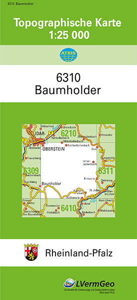 TK25 6310 Baumholder -  Landesamt f&uuml;r Vermessung und Geobasisinformation Rheinland-Pfalz