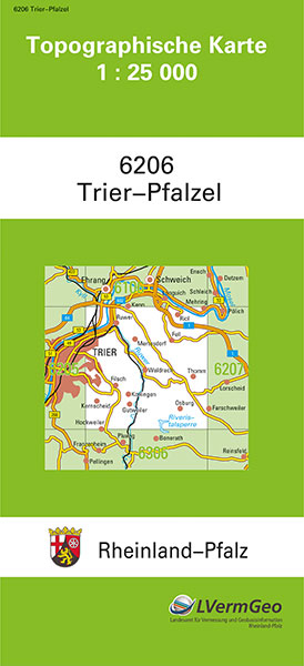 TK25 6206 Trier-Pfalzel -  Landesamt f&uuml;r Vermessung und Geobasisinformation Rheinland-Pfalz