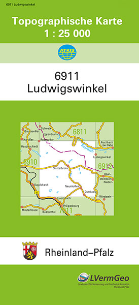 TK25 6911 Ludwigswinkel -  Landesamt f&uuml;r Vermessung und Geobasisinformation Rheinland-Pfalz