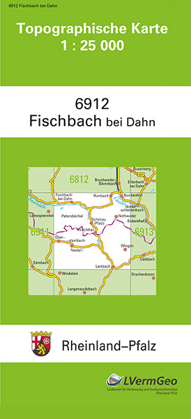TK25 6912 Fischbach bei Dahn -  Landesamt f&uuml;r Vermessung und Geobasisinformation Rheinland-Pfalz