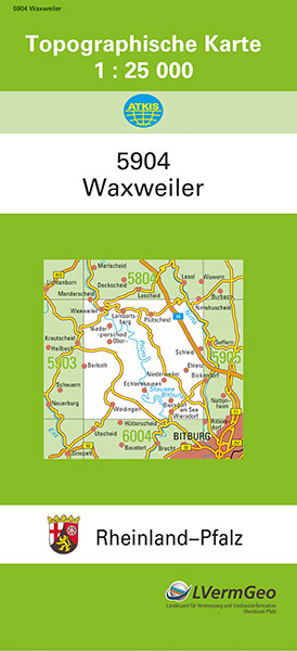 TK25 5904 Waxweiler -  Landesamt f&uuml;r Vermessung und Geobasisinformation Rheinland-Pfalz
