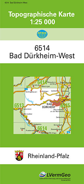 TK25 6514 Bad D&uuml;rkheim-West -  Landesamt f&uuml;r Vermessung und Geobasisinformation Rheinland-Pfalz