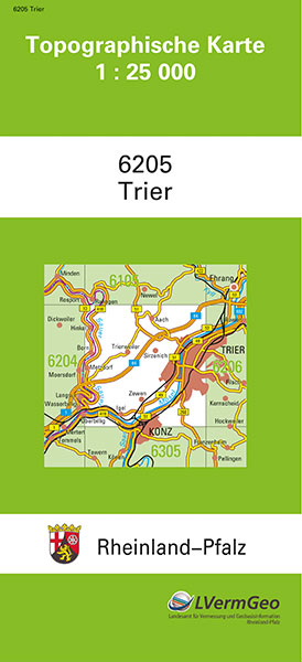 TK25 6205 Trier -  Landesamt f&uuml;r Vermessung und Geobasisinformation Rheinland-Pfalz