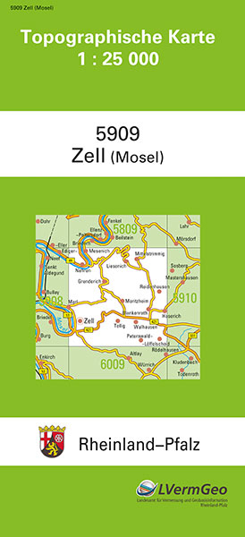 TK25 5909 Zell (Mosel) -  Landesamt f&uuml;r Vermessung und Geobasisinformation Rheinland-Pfalz