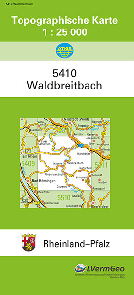 TK25 5410 Waldbreitbach -  Landesamt f&uuml;r Vermessung und Geobasisinformation Rheinland-Pfalz