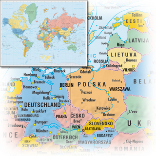 BACHER Politische Weltkarte 