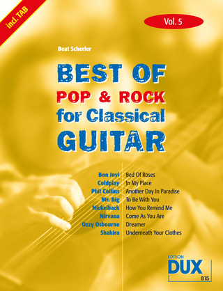 Best of Pop & Rock for Classical Guitar Vol. 5