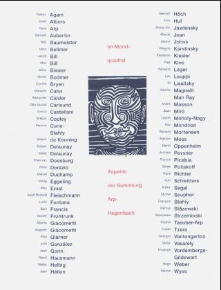 Im Mondquadrat - Marguerite Hagenbach-Arp, Jacob Bill, Georg Schmidt, Toni Stooss, Ludmilla Vachtova