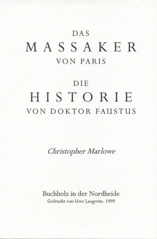 Das Massaker von Paris /Die Historie von Dr. Faustus