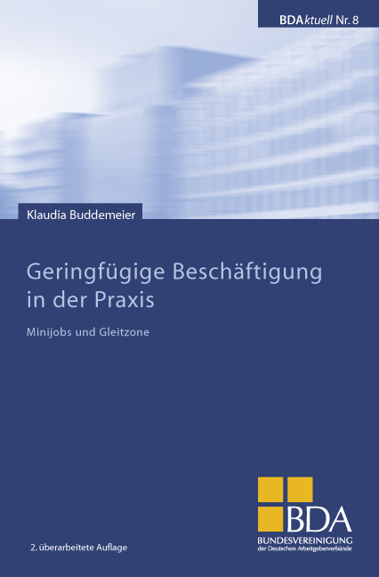 Geringf&uuml;gige Besch&auml;ftigung in der Praxis - Klaudia Buddemeier