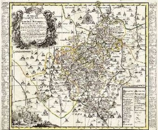 Historische Karte: SCHÖNBURGISCHE LANDES- UND STANDESHERRSCHAFTEN - Ämter Glauchau, Waldenburg, Lichtenstein, Hartenstein und Stein 1760 (Plano)