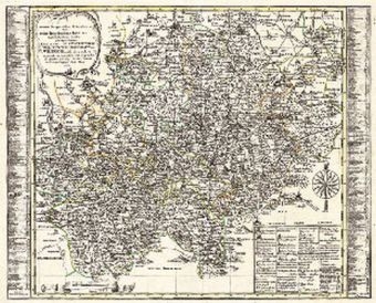 Historische Karte: Erzgebirge - Erzgebirgischer Kreis 1761 (Plano) - Peter (der J&uuml;ngere) Schenk