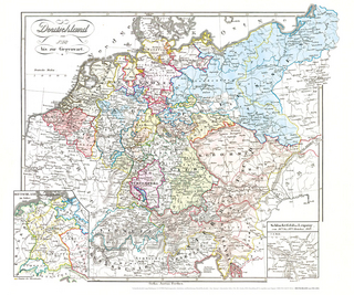 Historische Karte: DEUTSCHLAND von 1792-1854 (Plano)