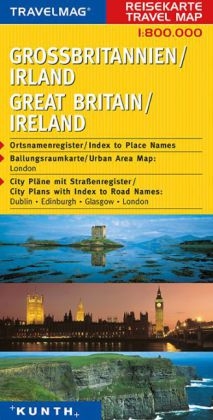 KUNTH Reisekarte Großbritannien, Irland 1:800 000