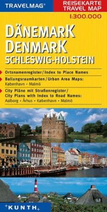 KUNTH Reisekarte D&auml;nemark, Schleswig-Holstein 1:300 000