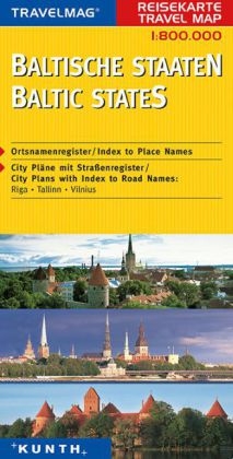 KUNTH Reisekarte Baltische Staaten 1:800 000
