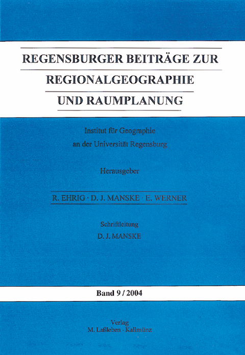 Regensburger Beitr&auml;ge zur Regionalgeographie und Raumplanung / Ein Beitrag des slavischen Siedlungstr&auml;gers zur Raumerschlie&szlig;ung in der Oberpfalz - eine historisch-geographische Analyse/Die schwierigen Anf&auml;nge des Fremdenverkehrs im Bayerischen Wald bis zum ersten Weltkrieg/Geographische Untersuchungen und &Uuml;berlegungen zur j&uuml;ngeren und k&uuml;nftigen Bev&ouml;lkerungsentwicklung im Raum Regensburg - Ines H&auml;usler, Christine Eckl, Dietrich J Manske