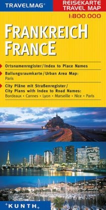 KUNTH Reisekarte Frankreich 1:800 000
