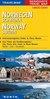 KUNTH Reisekarte Norwegen, Schweden 1:800 000
