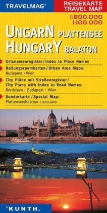 KUNTH Reisekarte Ungarn, Plattensee 1:800 000/1:100 000