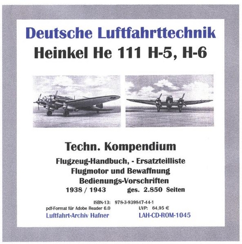 Heinkel He 111 H-5, H-6, Kampfflugzeug