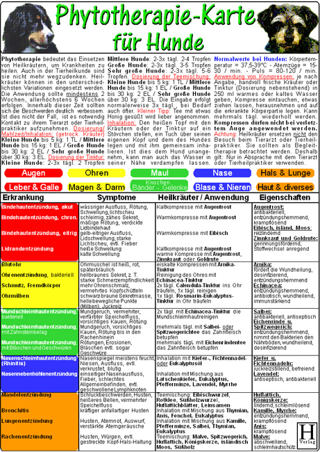Phytotherapie f&uuml;r Hunde - Tierheilkunde Karte