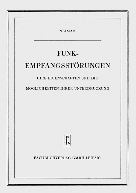 Funk-Empfangsstörungen - S. A. Neiman