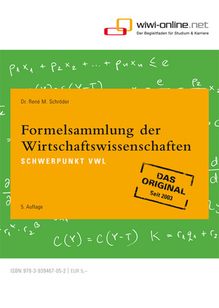 Formelsammlung der Wirtschaftswissenschaften