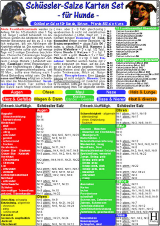 Schüssler Salze für Hunde - Tierheilkunde-Karten Set