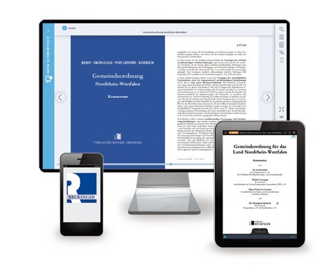 Gemeindeordnung Nordrhein-Westfalen – Digital - Kurt Kottenberg, Erich Rehn, Ulrich Cronauge, Hans-Gerd von Lennep, Hanspeter Knirsch, Thomas Paal, Anne Wellmann
