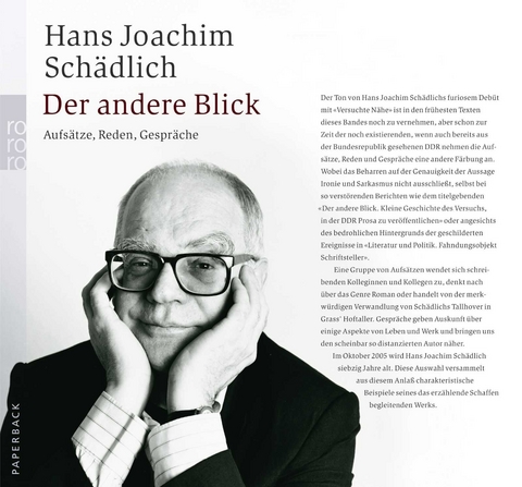 Der andere Blick - Hans Joachim Sch&auml;dlich