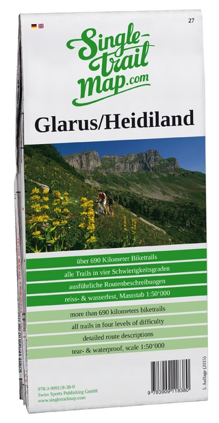 Singletrail Map 027 Glarus/Heidiland