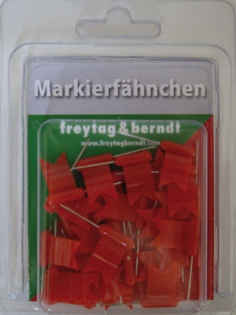 Markierfähnchen wehend, Rot - 