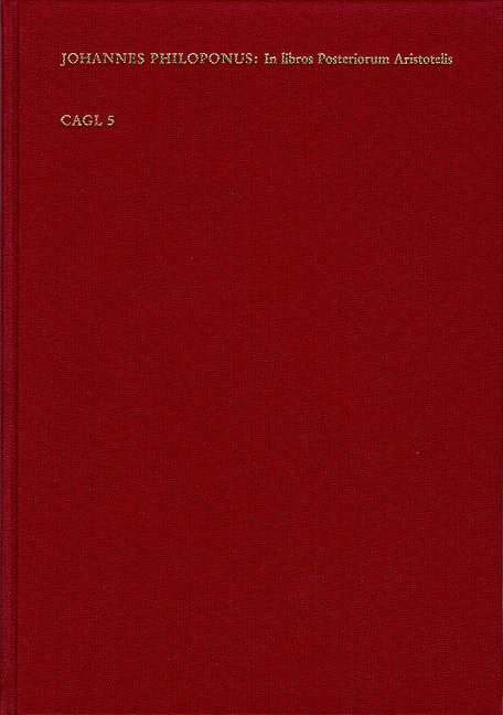 Commentaria in Libros Posteriorum Aristotelis - Johannes Philoponus