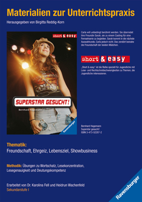 Materialien zur Unterrichtspraxis - Bernhard Hagemann: Superstar gesucht