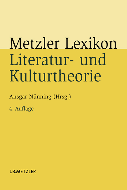 Metzler Lexikon Literatur- und Kulturtheorie - 