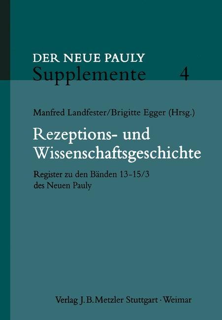 Rezeptions- und Wissenschaftsgeschichte - 