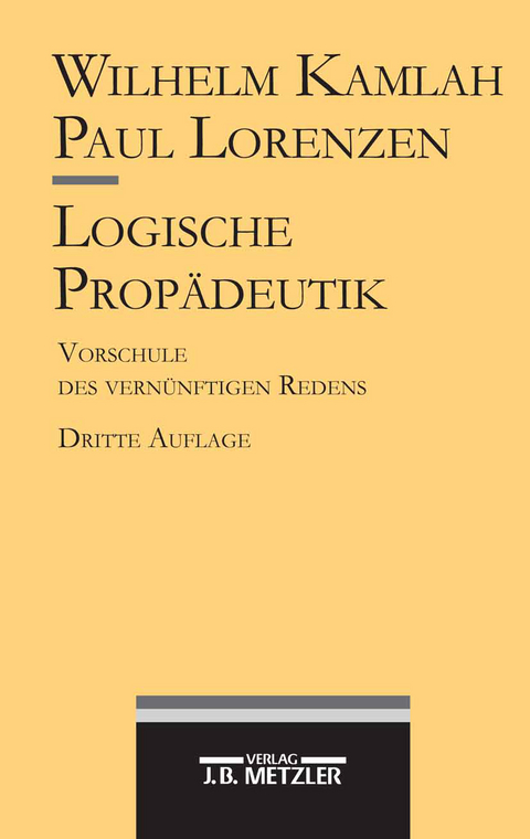 Logische Prop&auml;deutik - 