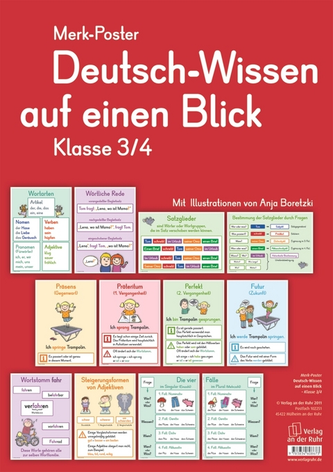 Deutsch-Wissen auf einen Blick &ndash; Klasse 3/4 - Redaktionsteam Verlag an der Ruhr