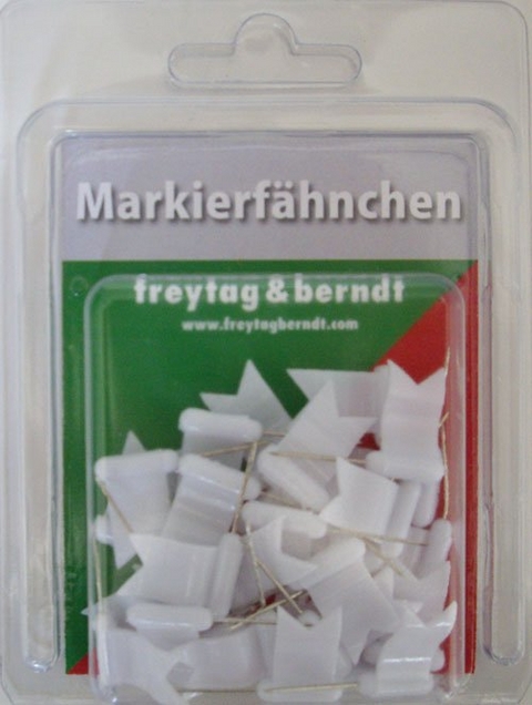 Markierfähnchen wehend, Weiß - 