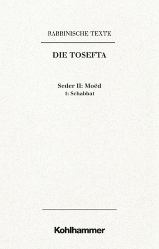 Rabbinische Texte, Erste Reihe: Die Tosefta. Band II: Seder Moëd